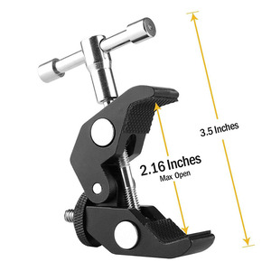 Bola inci berputar, dudukan Monitor mobil dasar logam pelat persegi bor sekrup paduan aluminium sistem pemasangan bola - Product Image 3
