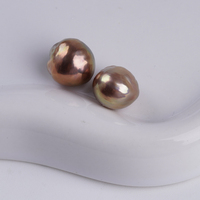 Perles d'eau douce Edison naturelles violettes roses froissées de 9-10 mm pour la fabrication de bijoux