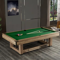 Table de billard de style américain pour usage domestique et commercial, plateau haute densité / marbre, aucun assemblage requis, multifonctionnelle 3-en-1