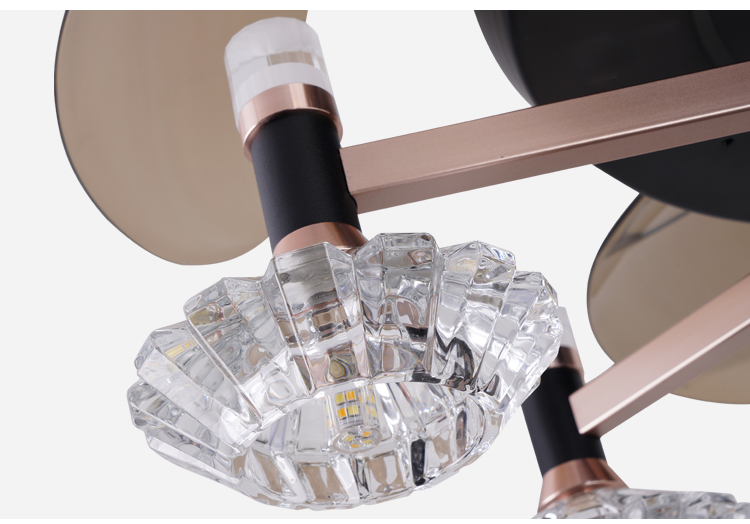 Breezelux modern Three Color Changing 42 Inch Led Light Chandelier Ceiling Fan Light For Restaurant