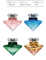 Nouvelle Bouteille de Parfum Plate Vide Haute Transparence 50ml 100ml en Verre Rechargeable avec Bouchon Diffuseur d'Arômes Personnalisé pour Boutique