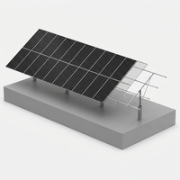 Système de montage au sol pour panneaux solaires en acier galvanisé, support de panneau photovoltaïque en bloc de béton, résistance à la corrosion C5, ISO