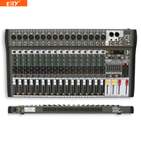 Système de mixage audio professionnel MX99-16i 16 canaux 99DSP avec égaliseur 7 bandes, 2 sorties auxiliaires AUX, affichage numérique et lecteur MP3