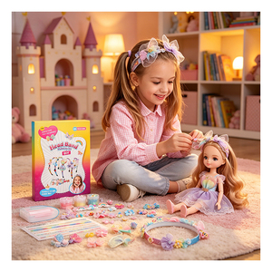 Set de Diademas para Niñas con Diseño de Princesa, Corona de Mariposa, Flores, Lazos y Pegatinas, Manualidades, Regalo para Fiestas, Caja de Juguetes - Product Image 2