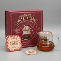 Filtres à café en papier en forme de soucoupe volante, série Noël, personnalisables en gros, pour cafetières manuelles et cafés