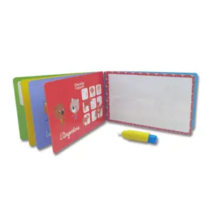 Montessori New Reusable Custom Wow Honor French With Water Pen 4 Color Sank Magic Book For Kids