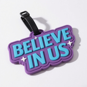 Étiquettes de valise en silicone 3D personnalisées avec logo, étiquettes de bagage souples en PVC pour la publicité, vente en gros - Product Image 4