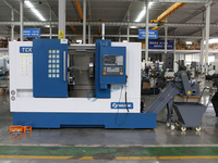 Tour CNC à banc incliné horizontal haute précision 220V TCK56 à broche simple