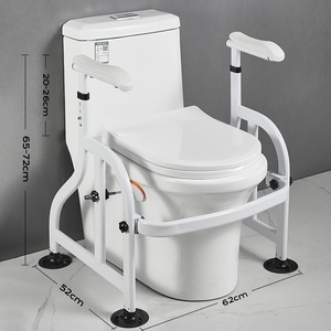 Support de main courante pour toilettes, Garde-corps de sécurité pour personnes âgées à domicile, Support d'aide pour siège de toilettes de salle de bain - Product Image 6