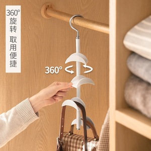 Clothing Organizer Tie Hanger With 4 Hooks For Wardrobe Storage <b>White</b> - Product Image 4