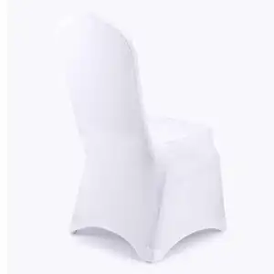 50 piezas de poliéster funda elástica para silla blanca partybanquet spandex fundas para sillas de boda para eventos