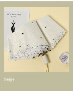 Paraguas Japonés Automático de Tres Pliegues con Diseño Floral para Mujer - Product Image 4