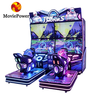 Équipement de jeu de conduite pour parc d'attractions, consoles de jeux vidéo à monnayeur pour 2 joueurs, machine de jeu d'arcade de course automobile dynamique à vendre