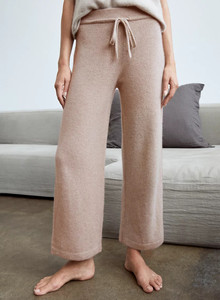 <span class=keywords><strong>Pantalon</strong></span> large en cachemire pour <span class=keywords><strong>femme</strong></span>, style décontracté et tendance - Product Image 3