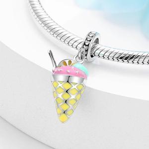 Real 925 plata esterlina bastante cuentas de helado de Chocolate de esmalte joyería fina encanto pulseras joyería de las mujeres Dropshipping. Exclusivo. - Product Image 6