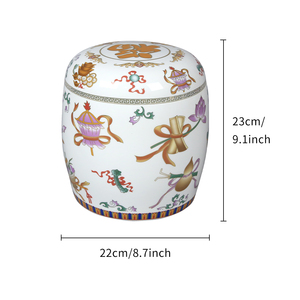 Toptan bebek dayanıklı renkli hazine çin Feng Shui şanslı sembol emaye seramik Urn renkli anıt külleri - Product Image 2