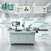 Machine d'inspection par marquage laser RFID pour cartes intelligentes sans contact avec système de vision OCR et séparation automatique des cartes