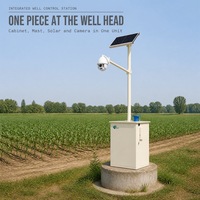 Armoire de contrôle de puits métallique intégrée avec communication 4G et station de contrôle d'eau à énergie solaire pour puits d'eau souterraine