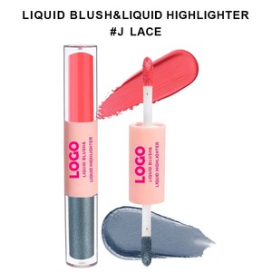 بلا شعار، 12 لونًا، أحمر خدود سائل مزدوج الأطراف للوجه، هايلايتر، كونتور، مكياج أساس - Product Image 2