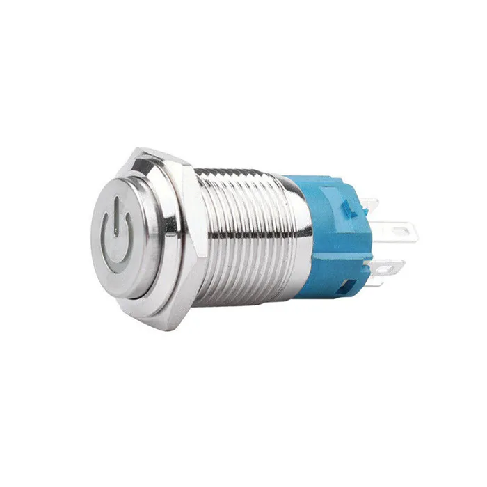 12mm 12V LED Switch Metal Push Button Switch Latching and Momentary ON/Off Push Button wtih 4Pins