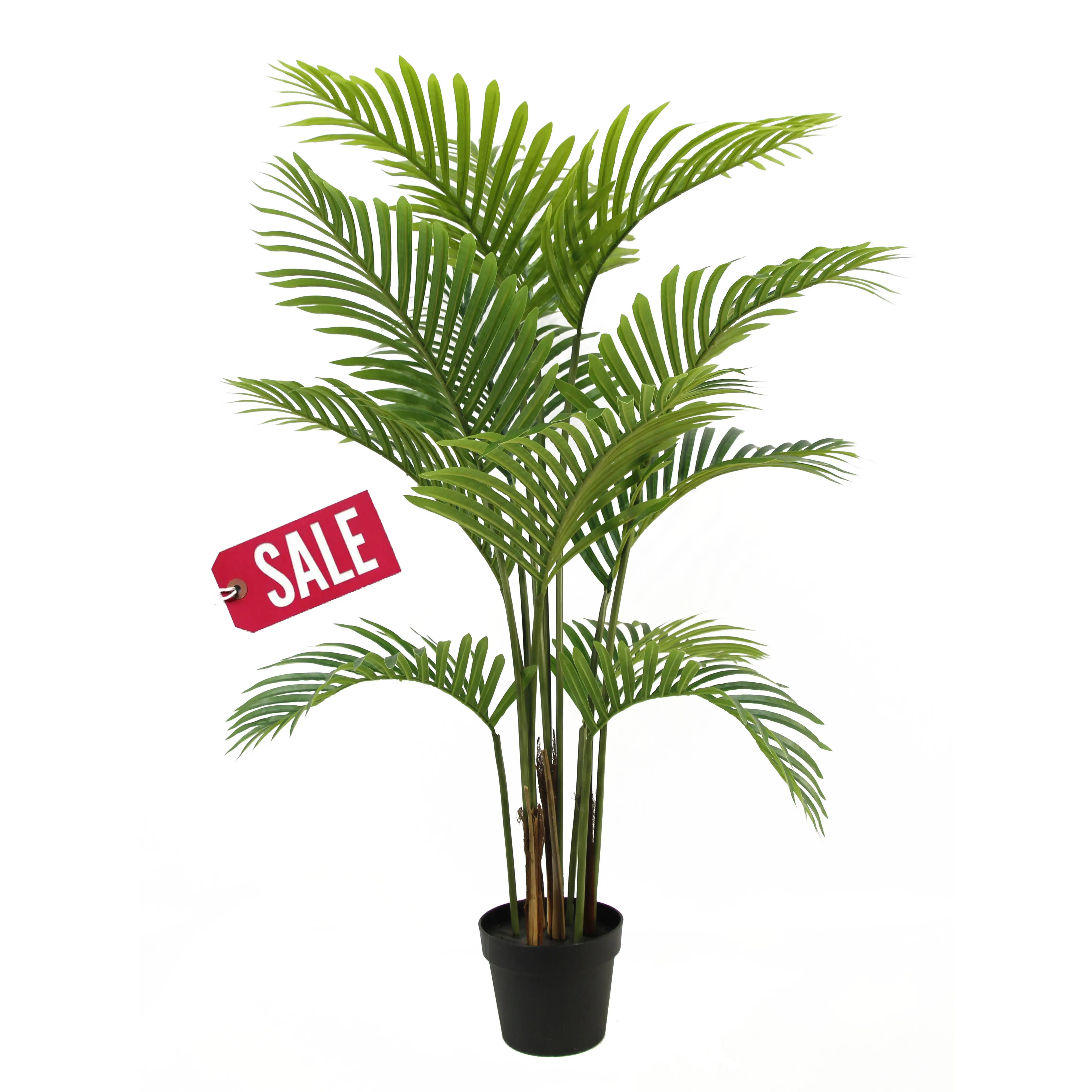 Custom Faux potted plants artificial areca palm tree 95CM for Indoor Outdoor Office Garden decoration green artificial plant