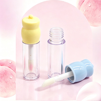 Tube de brillant à lèvres porte-clés 5ml, capsule vide, flacon d'emballage de brillant à lèvres avec boucle de suspension, contenant cosmétique PETG Premium en vrac