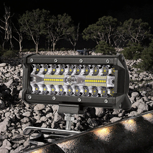 Barre lumineuse LED 7 pouces 120W 4000LM, projecteur combiné spot et large faisceau, lampe de travail tout-terrain pour pick-up, Jeep, UTV, ATV - Product Image 3