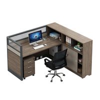 Poste de travail de bureau simple et moderne, rectangulaire, écologique, modulaire, avec cloison, pour employés, bureau informatique
