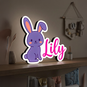 맞춤형 아크릴 라이트 박스 (아기방 벽면용, 이름 각인, USB 전원 LED) - Product Image 4