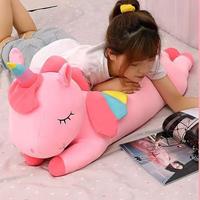 Vente Flash : Coussin Licorne Rose Brodé Personnalisé de Haute Qualité, 40 cm, Super Doux, Rembourrage en Coton PP, Couette Confortable
