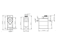 Mini-moteur servo SG90 9g, servo numérique haute précision RC 180° °   Contrôle d'angle pour la robotique des drones