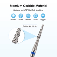 Petit cône propre grain moyen carbure cuticule nettoyant peu pour perceuse à ongles électrique outil de manucure professionnel enlever la peau morte
