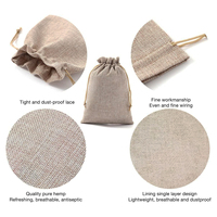 Sacs de courses en lin biodégradable doux avec cordon de serrage, sacs de rangement écologiques réutilisables en jute, emballages pour bonbons de fête
