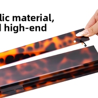 Support magnétique en acrylique écaille de tortue pour Mahjong, pliable, poussoir de Mahjong, accessoire de table de jeu portable pour 4 joueurs