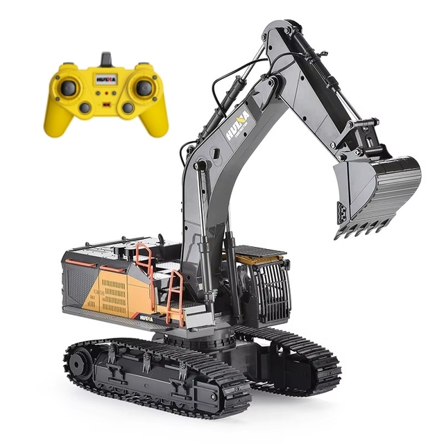 YT Huina 1592 Excavator Construction Truck Gift Toys Alloy Metal Vehicle Model Engineering Remote Control R c Rc Car Toys