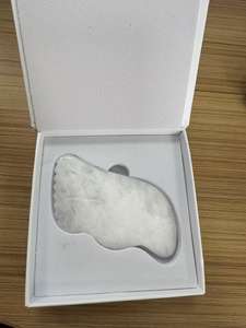Cuarzo cristalino blanco Drenaje linfático transparente gua sha herramienta facial Masajeador facial Jade gua sha para masaje de salud facial - Product Image 2