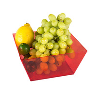 Fabrieksgroothandel wegwerp plastic PS transparante vierkante saladekommen fruitkommen groentebakjes voor restaurantbuffet