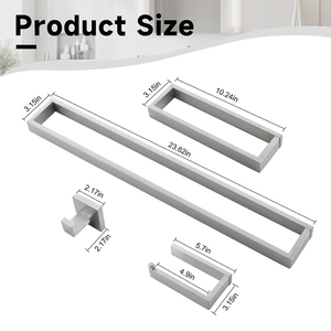 Ensemble moderne de 5 accessoires de salle de bain, comprenant un ensemble d'accessoires de <span class=keywords><strong>toilette</strong></span>, un ensemble de porte-peignoirs et un ensemble de barres porte-serviettes, <span class=keywords><strong>pour</strong></span> hôtel - Product Image 2