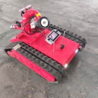 Robot de lutte contre les incendies sur chenilles, moniteur mobile anti-explosion pour la lutte contre les incendies d'urgence dans les grandes fermes pétrolières, matériau Q235, facile à installer