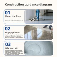 Peinture pour sols en ciment marbré améliorée, revêtement liquide époxy résistant à l'usure pour intérieur, application au pinceau, sable coloré auto-nivelant
