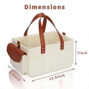 Panier de rangement pour bébé en feutre, grand format, pour couches et accessoires, certifié BSCI - Product Image 2