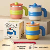 Mug à café isotherme en acier inoxydable 316, double paroi, rétention de chaleur, couvercle à clapet hermétique, poignée incurvée, tasse à eau, gobelet quotidien pour le bureau
