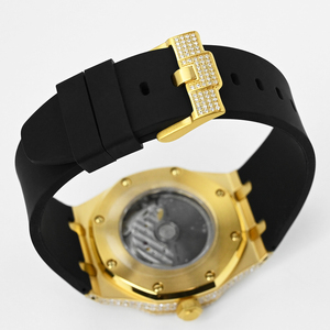 Reloj de Oro de Moda Hip Hop con Diamantes, Bisel Cuadrado, Reloj de Moissanita VVS, Correa Personalizada, Logotipo Iced Out, Reloj Bust Down para Hombre, ODM - Product Image 5