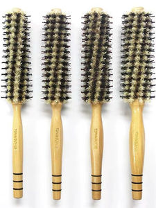 Peigne <span class=keywords><strong>à</strong></span> cheveux bouclés <span class=keywords><strong>à</strong></span> manche en bois avec dents en poils de sanglier, design cylindrique antistatique pour les pattes de cochon, queue pointue pour le coiffage - Product Image 6