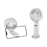Ventilateur portable pliable G10 avec logo personnalisé OEM ODM, écran LED numérique, rechargeable, mini ventilateur avec support pour téléphone