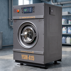 Lavadora Industrial Eléctrica de Acero Inoxidable, Extractora de 15 kg, Totalmente Automática con Sistema de Amortiguación - Product Image 3
