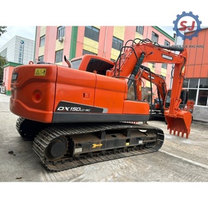 Excavadora de cadenas Doosan DX150LC-9 de 15 toneladas usada original de alta calidad - Sin reacondicionamientos | Bajo costo de mantenimiento, buen estado, en venta - Product Image 1