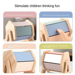 Tambor textil Montessori, ayuda didáctica rodante de madera, entrenamiento de pensamiento cognitivo de Color para niños, juguetes de educación temprana Hoye - Product Image 4