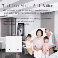 Interrupteur intelligent Zigbee sans fil KERUI Interrupteur mural électrique Minuterie domotique intelligente Allumer éteindre la lampe Alexa Commande vocale