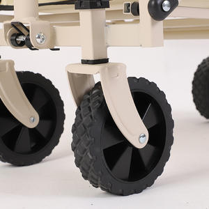 Personalizado portátil ajustable 5 pulgadas PVC rueda plegable al aire libre jardín carro playa Picnic plegable Camping carro - Product Image 5